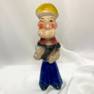 Antique Popeye The Sailor Chalk Ware Carnival Prize Chalkware, 10 in., ca. 1930s - 40s