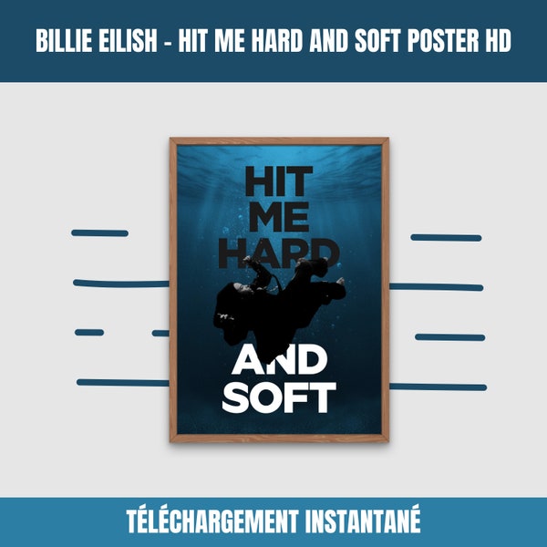 Poster Billie Eilish - Hit Me Hard And Soft Album Téléchargement HD Musique Pop Affiche