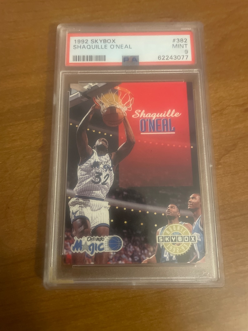 1992-shaquille Oneal Skybox Psa-9 Rookie Card - Etsy