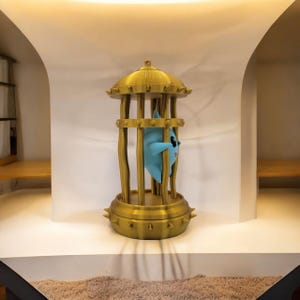 Lumalee in Cage 3D Printed Model - Super Mario Bros Game Collectible Figurine fan art desk pet image 4