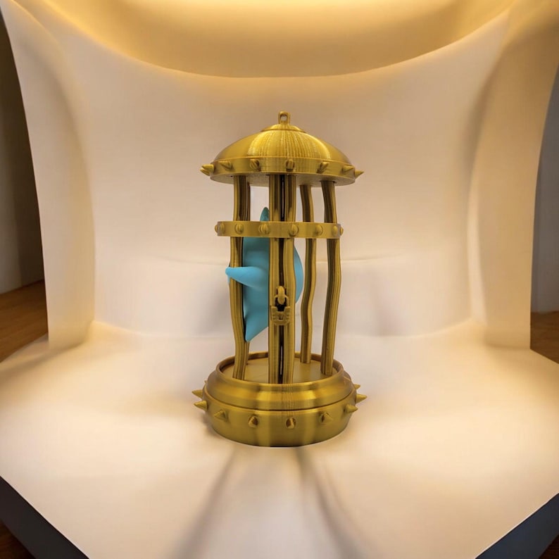 Lumalee in Cage 3D Printed Model - Super Mario Bros Game Collectible Figurine fan art desk pet image 8