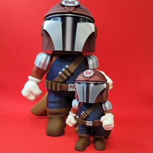 Modelo impreso en 3D de Mariolorian - Figura coleccionable del juego Super Mario - Mandalorian, arte de fan para escritorio imagen 3