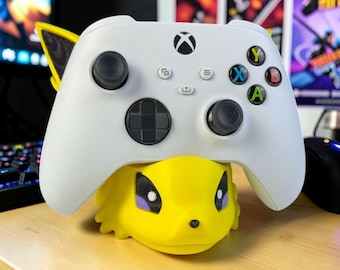 Jolteon Controller Holder For Xbox/ps5/switch - 3d Printed Pokemon Inspired Gaming Desk Stand - Gamer Decor