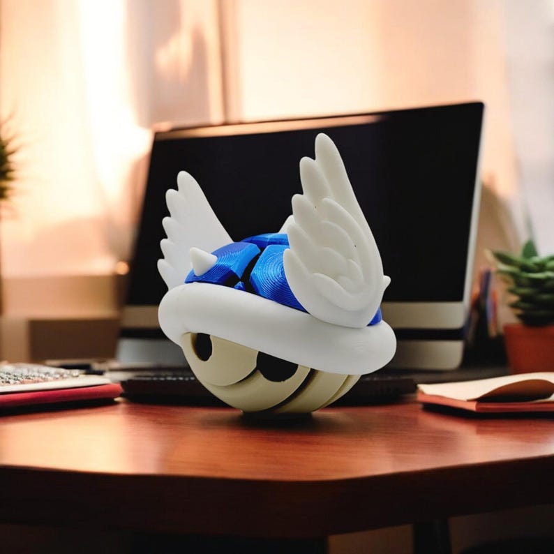 Winged Shell Mario Winged Turtle Shell 3D Printed Model - Super Mario Game Collectible ...
