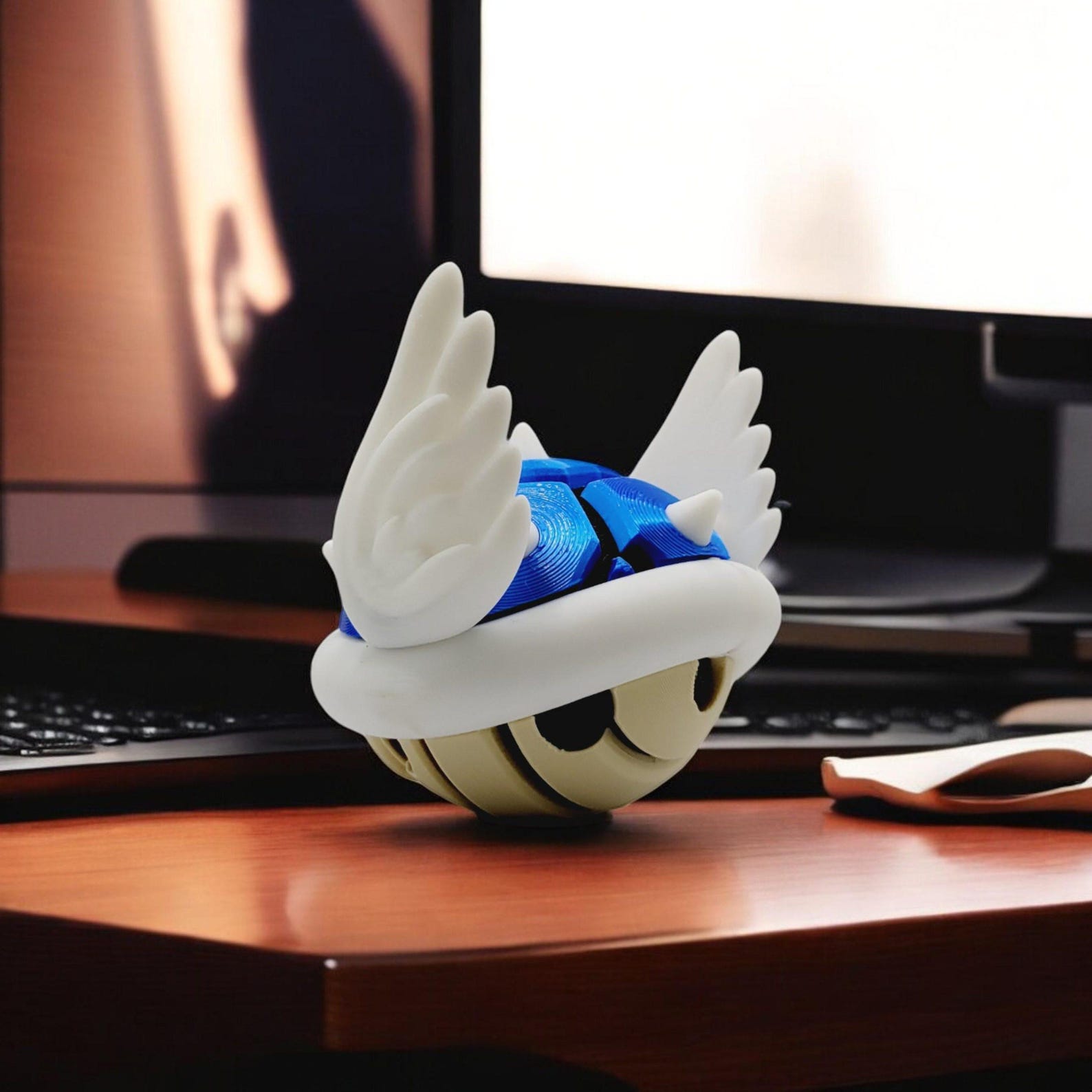 Winged Shell Mario Winged Turtle Shell 3D Printed Model - Super Mario Game Collectible ...