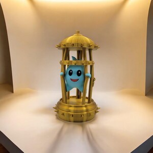 Lumalee in Cage 3D Printed Model - Super Mario Bros Game Collectible Figurine fan art desk pet image 9