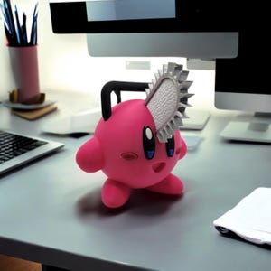 Pochita Kirby 3D Printed Model - Kirby Game Collectible Figurine fan art desk pet