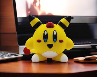 Ampharos Kirby 3D Printed Model - Kirby Game Collectible Figurine fan art desk pet