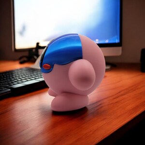 Captain America Kirby 3D Printed Model - Kirby Game Collectible Figurine fan art desk pet image 6