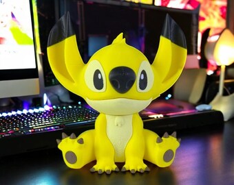 Pikachu Stitch 3D Printed Figurine – Pokémon & Lilo Stitch Fan Art