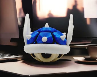Winged Turtle Shell 3D Printed Model - Super Mario Game Collectible Figurine fan art desk pet