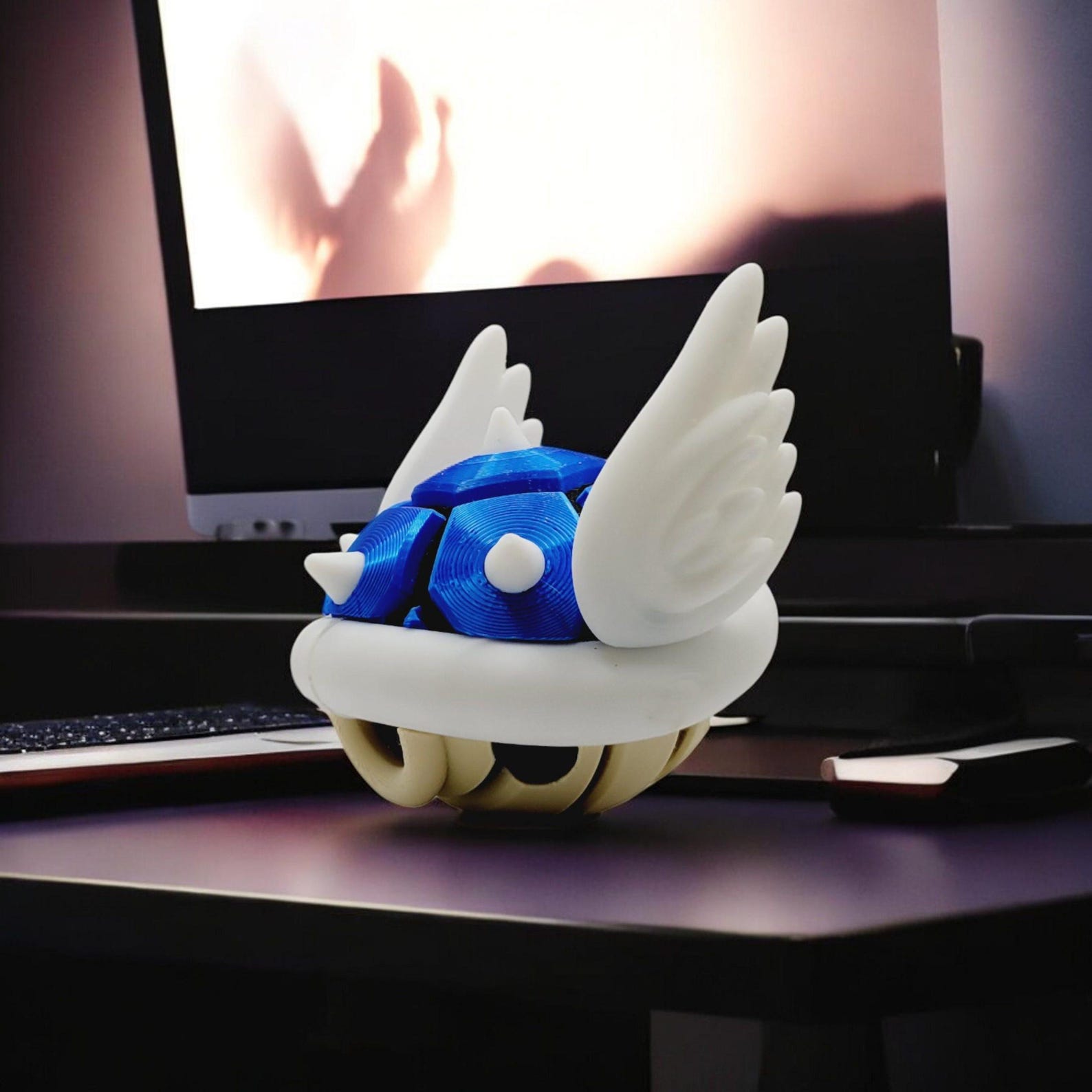 Winged Shell Mario Winged Turtle Shell 3D Printed Model - Super Mario Game Collectible ...