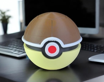 squirtle pokeball 3D Printed Model - Poke Balls Game Collectible Figurine fan art desk pet