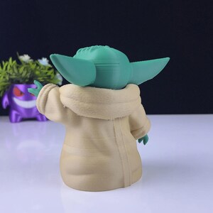 Baby Yoda 3D Printed Model - Mandalorean Game Collectible Figurine fan art desk pet imagem 4