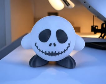 Skellington Kirby 3D Printed Model - Kirby Game Collectible Figurine fan art desk pet