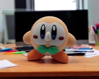 Rowlet kirby 3D Printed Model - Kirby Game Collectible Figurine fan art desk pet