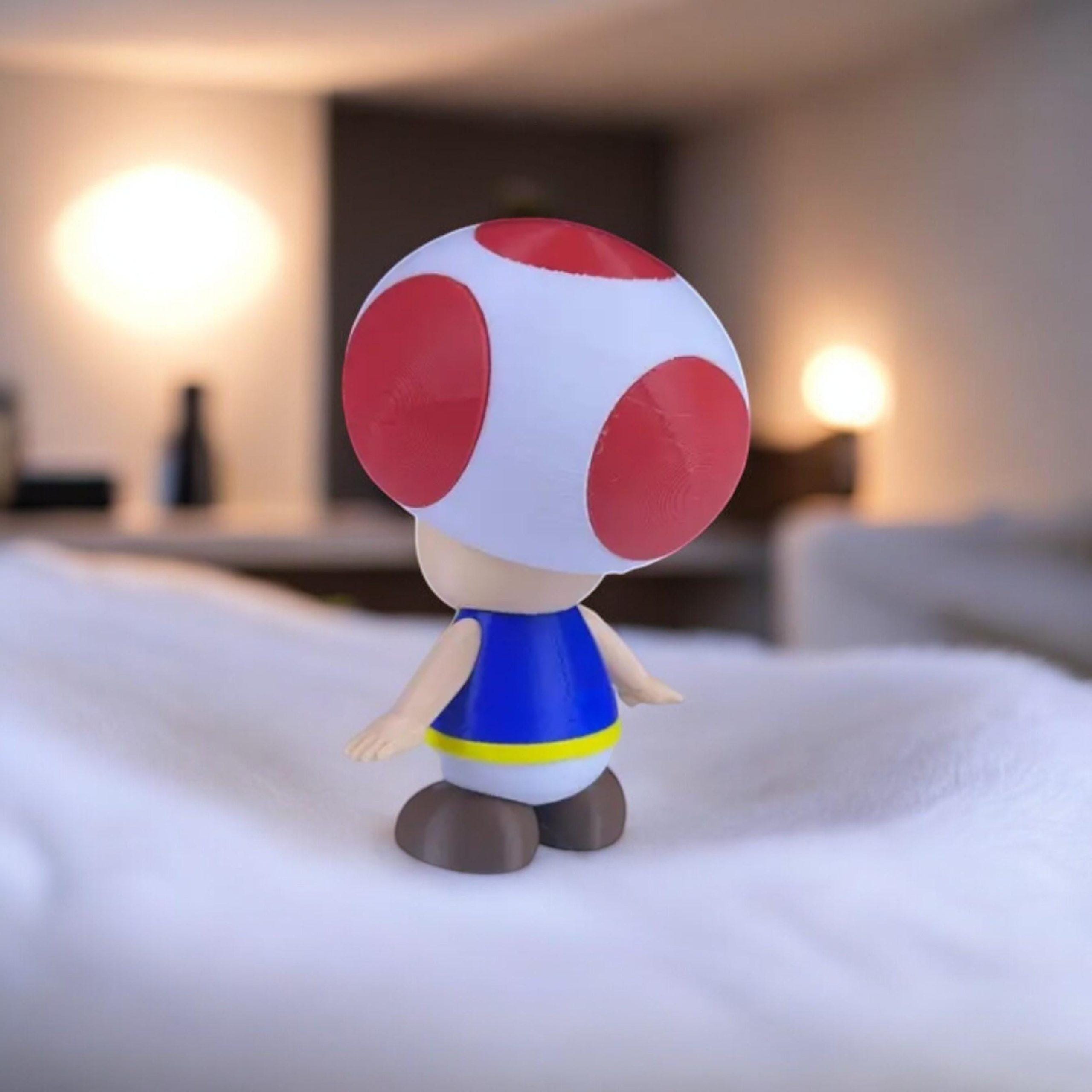 Toad 3D Printed Model - Super Mario Game Collectible Figurine Fan Art ...