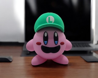 Luigy Kirby 3D Printed Model - Kirby Game Collectible Figurine fan art desk pet