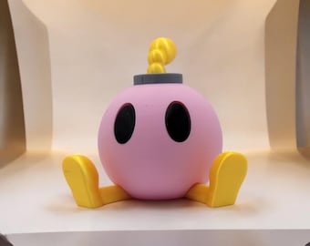 Bombette 3D Printed Model - Super Mario Game Collectible Figurine fan art desk pet