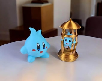 Lumalee in Cage 3D Printed Model - Super Mario Bros Game Collectible Figurine fan art desk pet