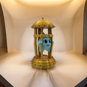 Lumalee in Cage 3D Printed Model - Super Mario Bros Game Collectible Figurine fan art desk pet image 3