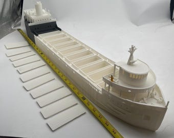 HO scale Great Lakes ore carrier. Unassembled and unpainted.  EZ to put together, build to order