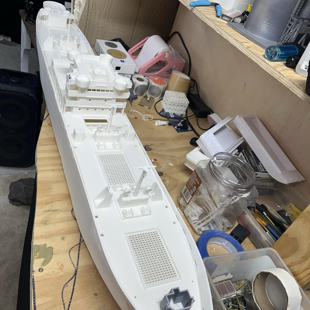 Ho Scale Liberty Ship. Floats and Can Be Converted to RC. Unassembled ...