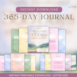 365-Day Digital Prayer Journal for Women: Bible Verses, Daily Devotional (Goodnotes PDF, iPad)