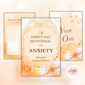 30-Day Interactive Devotional for Anxiety, Christian Affirmations, Daily Prayer Journal for Peace and Inspiration