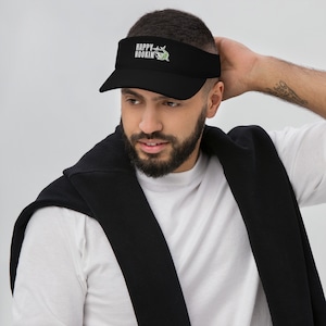Happy Hookin 'Angeln Visier, lustiges Vater Geschenk für Angler, bestickte Kappe, verstellbarer Sonnenhut, Vatertag & Weihnachten Geschenkidee