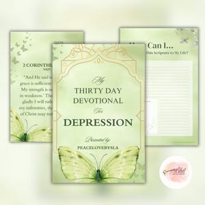 30-Day Interactive Devotional for Depression, Christian Affirmations, Daily Prayer Journal for Peace and Inspiration
