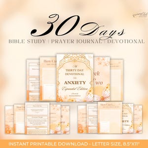 30-Day Christian Devotional for Women&#39;s Anxiety: Prayer Journal (Digital Download)