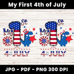 Mijn 1e 4 juli, Baby eerste 4 juli PNG, mijn eerste 4 juli PNG sublimatie ontwerp, patriottische baby PNG, cadeau voor babyjongens & meisjes
