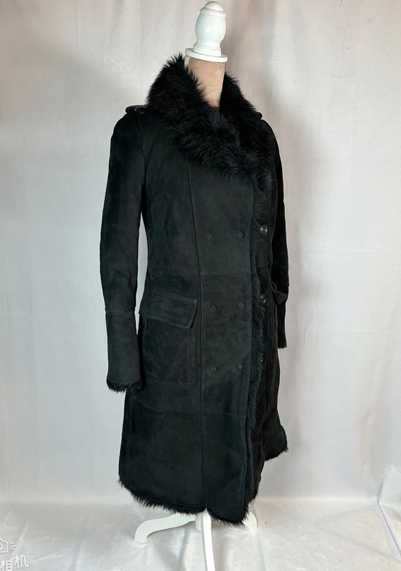 Burberry Black Coat, Shearling Lambskin Coat, Wom… - image 8