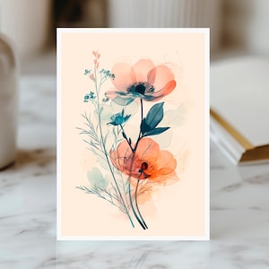 Carte de souhaits anniversaire élégante rose, carte joyeux anniversaire, carte pour femme chic