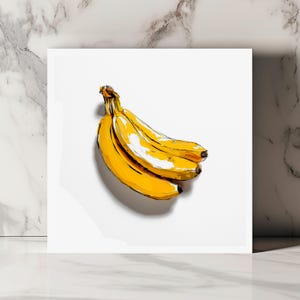 Carte de souhaits illustration de bananes style graphique minimaliste fruit amusant et coloré pour anniversaire humour ou toute occasion