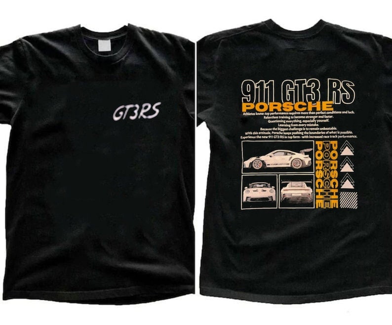 Porsche 911 GT3 RS Aesthetic Tshirt, Porsche 911 GT3 RS 2 Side Tshirt