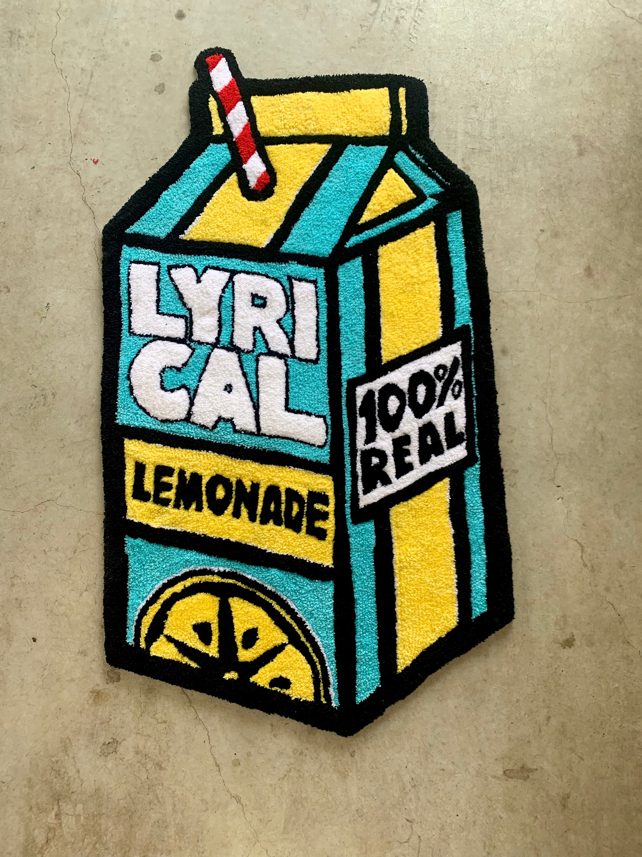 Custom Hand Made Lyrical Lemonade Tufted Rug 100 Cotton Etsy