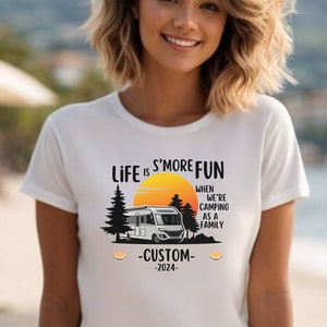 Camiseta de vacaciones de camping familiar, camiseta de camping de manga corta, camisa de vacaciones familiares, camisa de camping, camisa personalizada, camiseta personalizada, camiseta