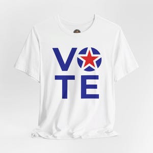 Vote 2024 Unisex Jersey Tee: Presidential Election Shirt