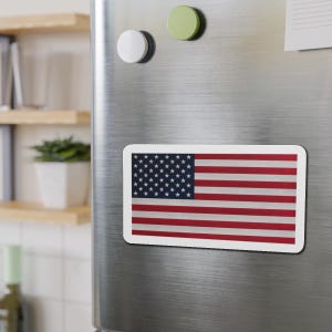 Imanes troquelados con la bandera estadounidense en color, regalo para él o ella, imán para refrigerador