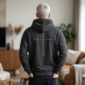 Sudadera con capucha unisex Heavy Blend™ con cruz de las Escrituras de Proverbios Religiosos 3