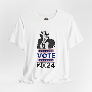 Vote 2024 presidential election republican democrat Unisex Jersey Short Sleeve Tee, gift for him and her, presidential polling tshirt