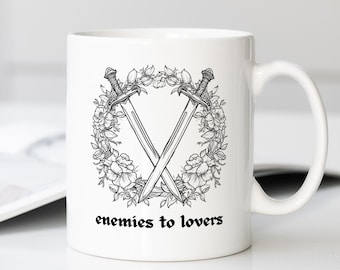Enemies to Lovers Mug, Book Tropes Mug, Bookish Mug, Gift for Reader, Dark Romance and Romantasy Readers Gift