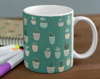Cactus Mug, Cactus Coffee Mug, Cactus Lover Gift, Succulent Mug, Gift for Her, Housewarming, Birthday, Cacti Lover Gift, Cacti Decor