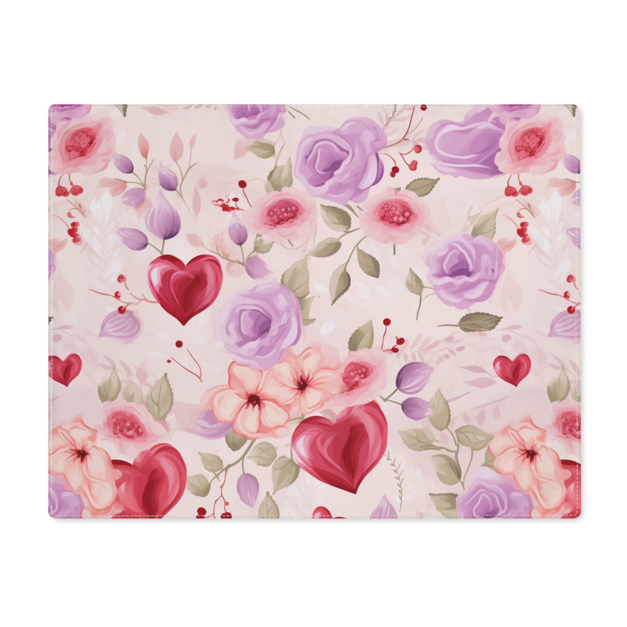 Valentines Placemats, Hearts and Roses Placemats, Valentine Hearts