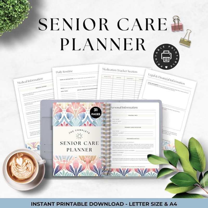 Care Plan Template Elderly Etsy