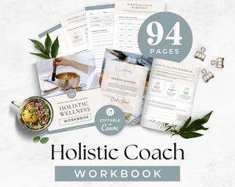 Può includere: Un modello di quaderno di esercizi Holistic Wellness da 94 pagine con varie pagine stampate con testo, tra cui un foglio di lavoro Purpose & Values, una guida How to Use This Workbook e una copertina. Il set include tè alle erbe e foglie.