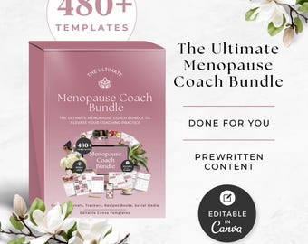 Menopause Coach Toolkit, Perimenopause Support Bundle, Hormone Health Editable Templates, Women's Wellness Program Resources, Midlife Kit