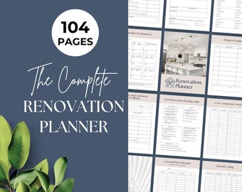 Home Renovation Planner, House Improvement, Project Plan, DIY Project Planner, Home Building Checklist, House Renovation, Interior Design